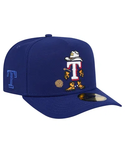 New Era Texas Rangers 59fifty Cartoon Cap In Blue