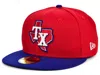 New Era Texas Rangers Authentic Collection 59fifty Cap In Red,lightnavy