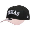 New Era Texas Rangers  Rangers 9forty A-frame Cap In Black/pink