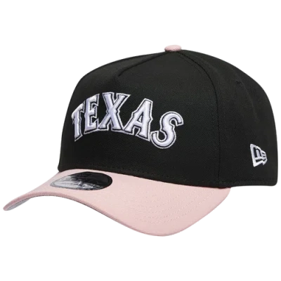 New Era Texas Rangers  Rangers 9forty A-frame Cap In Black/pink