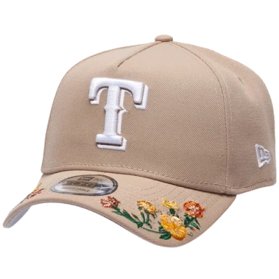 New Era Texas Rangers  Rangers 9forty A-frame Floral Cap In Brown