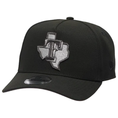 New Era Texas Rangers  Rangers 9forty Metallic A-frame Cap In Black