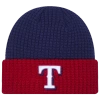 New Era Texas Rangers  Rangers Waffled Knit Hat In White/navy/red