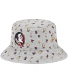 NEW ERA TODDLER BOYS AND GIRLS NEW ERA HEATHER GRAY FLORIDA STATE SEMINOLES CRITTER BUCKET HAT