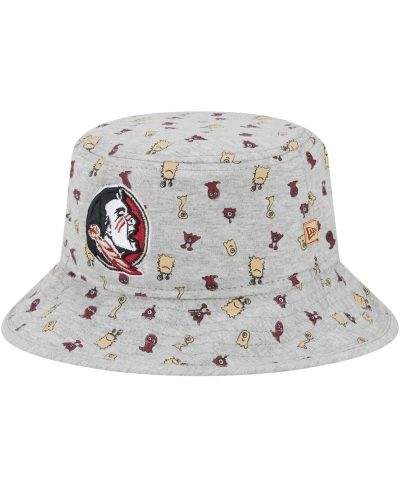 New Era Babies' Toddler Boys And Girls  Heather Gray Florida State Seminoles Critter Bucket Hat