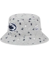 NEW ERA TODDLER BOYS AND GIRLS NEW ERA HEATHER GRAY PENN STATE NITTANY LIONS CRITTER BUCKET HAT