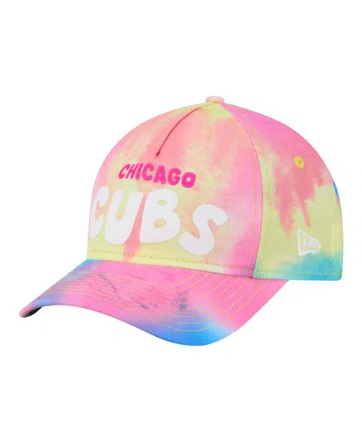 New Era Babies' Toddler Chicago Cubs Tie Dye M-crown A-frame 9forty Adjustable Hat In Multi