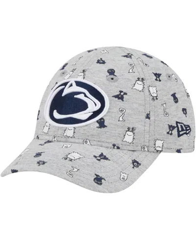 New Era Toddler Heather Gray Penn State Nittany Lions Allover Print Critter 9forty Flex Hat