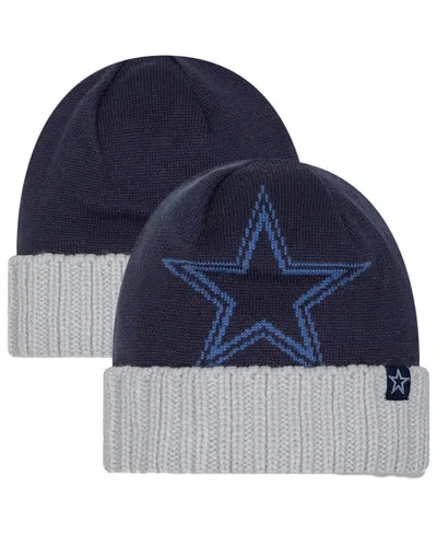New Era Babies' Toddler Navy Dallas Cowboys Oversize Cuffed Knit Hat In Blue