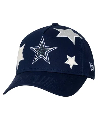 New Era Babies' Toddler Navy Dallas Cowboys Stardom A-frame 9forty Adjustable Hat In Black