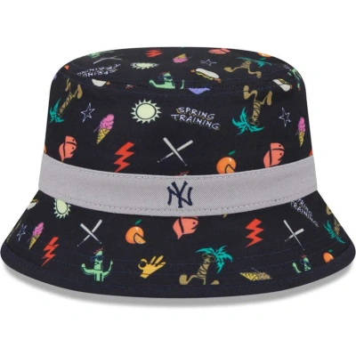 New Era Kids' Toddler  Navy New York Yankees Spring Training Icon Bucket Hat In Blue