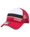 New Era Preschool Scarlet San Francisco 49ers Sport Night Color Block 9forty A-frame Trucker Adjustable Hat In Scarlet