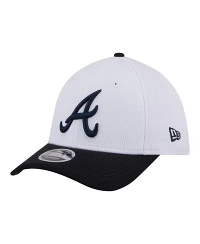 New Era Babies' Toddler White Atlanta Braves Baseball 39thirty M-crown Adjustable Hat In Black