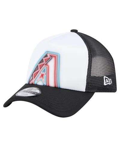New Era Babies' Toddler White/black Arizona Diamondbacks Painted A-frame 9forty Trucker Adjustable Hat In Multi