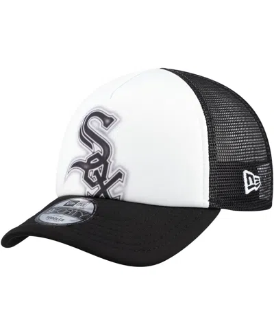 New Era Babies' Toddler White/black Chicago White Sox Painted A-frame 9forty Trucker Adjustable Hat In Multi