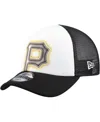New Era Toddler White/black Pittsburgh Pirates Painted A-frame 9forty Trucker Adjustable Hat In Black