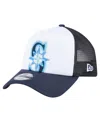 New Era Toddler White/navy Seattle Mariners Painted A-frame 9forty Trucker Adjustable Hat