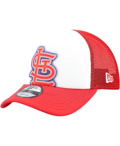 New Era Babies' Toddler White/red St. Louis Cardinals Painted A-frame 9forty Trucker Adjustable Hat