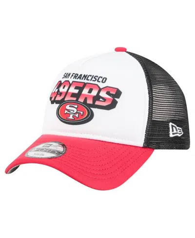 New Era Babies' Toddler White/scarlet San Francisco 49ers Streak 9forty A-frame Adjustable Hat