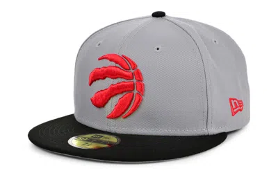 New Era Toronto Raptors Basic 2-tone 59fifty Cap In Gray,black