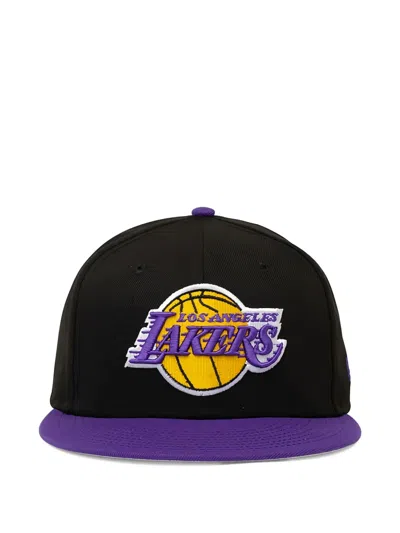 New Era Two-tone Logo-embroidery Baseball Cap In Black