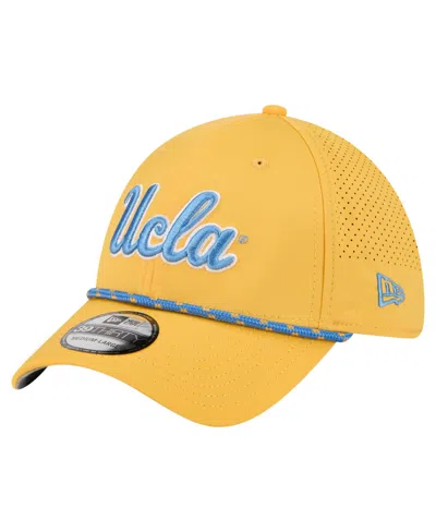 New Era Ucla Bruins 39thirty Rope Embellishment Stretch Fit Baseball Cap In Yellow