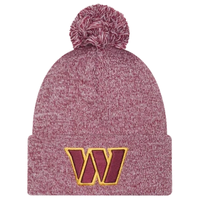 New Era Washington Commanders  Commanders Marl Pom Knit In Red