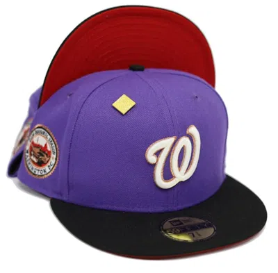 Pre-owned New Era Washington Nationals 2008 Inaugural Season Patch Capsule Hats Exclusive 59fifty99 Fitted Hat In Purp