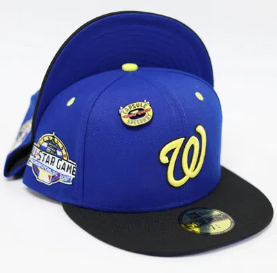 Pre-owned New Era Washington Nationals Capsule Speedway 2018 All Star Game 59fifty Fitted Hat In Blue/black