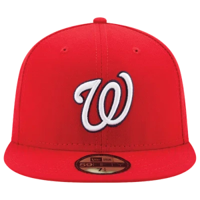 New Era Washington Nationals  Nationals 59fifty Authentic Cap In Red/navy