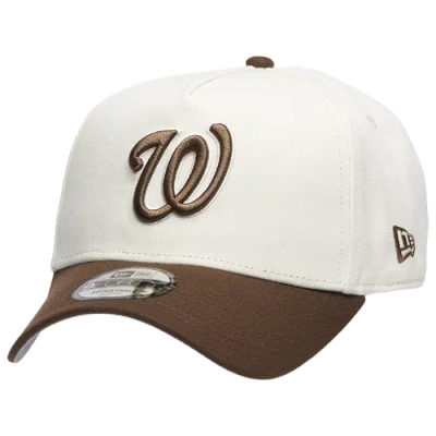 New Era Washington Nationals  Nationals 9forty A-frame Cap In White/walnut