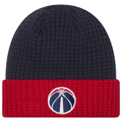 New Era Washington Wizards  Wizards Waffled Knit Hat In Navy/red