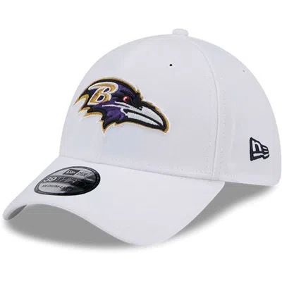 New Era White Baltimore Ravens Main 39thirty Flex Hat