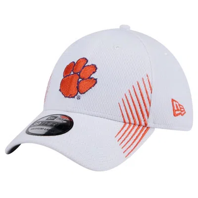 New Era White Clemson Tigers Active Slash Sides 39thirty Flex Hat