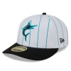 NEW ERA NEW ERA  WHITE MIAMI MARLINS 2024 BATTING PRACTICE LOW PROFILE 59FIFTY FITTED HAT