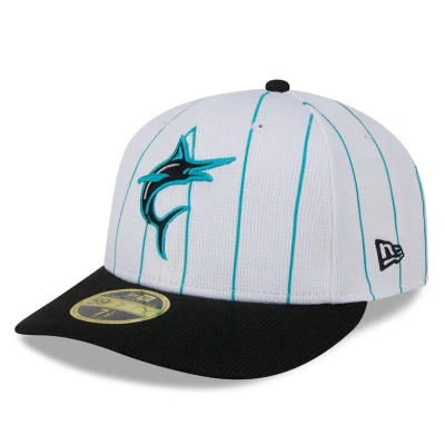 New Era White Miami Marlins 2024 Batting Practice Low Profile 59fifty Fitted Hat