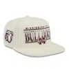 NEW ERA NEW ERA WHITE MISSISSIPPI STATE BULLDOGS THROWBACK GOLFER CORDUROY SNAPBACK HAT