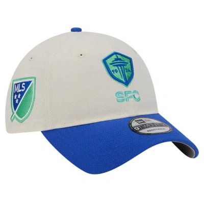 New Era White Seattle Sounders Fc 2024 Kick Off Collection 9twenty Adjustable Hat