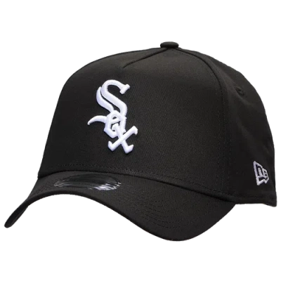 New Era White Sox 9forty A-frame Hat In Black/white