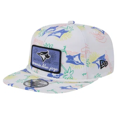 New Era White Toronto Blue Jays Islander Golfer Snapback Hat In Gold