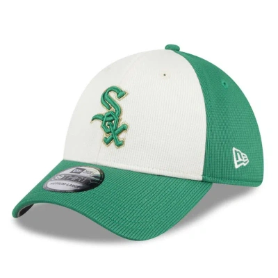 New Era Men's  White, Green Chicago White Sox 2024 St. Patrick's Day 39thirty Flex Fit Hat In White,green