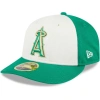 NEW ERA NEW ERA WHITE/GREEN LOS ANGELES ANGELS 2024 ST. PATRICK'S DAY LOW PROFILE 59FIFTY FITTED HAT