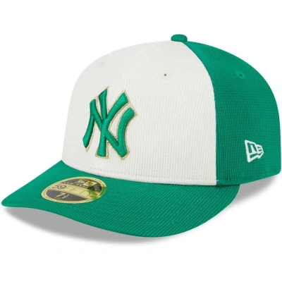 New Era Men's  White, Green New York Yankees 2024 St. Patrick's Day Low Profile 59fifty Fitted Hat In White,green