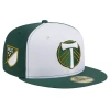 NEW ERA NEW ERA WHITE/GREEN PORTLAND TIMBERS 2024 KICK OFF COLLECTION 59FIFTY FITTED HAT
