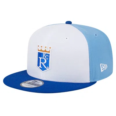New Era Men's White/light Blue Kansas City Royals 2024 Batting Practice 9fifty Snapback Hat In White Ligh