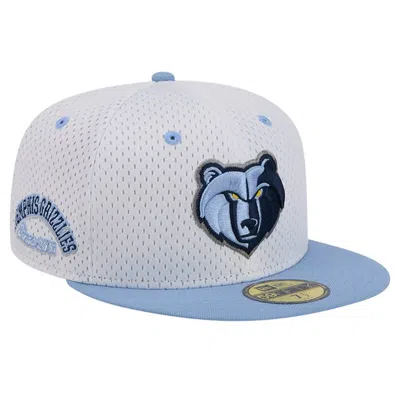 New Era White/light Blue Memphis Grizzlies Throwback 2tone 59fifty Fitted Hat