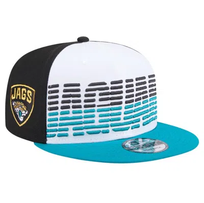 New Era White/teal Jacksonville Jaguars Throwback Space 9fifty Snapback Hat In Blue