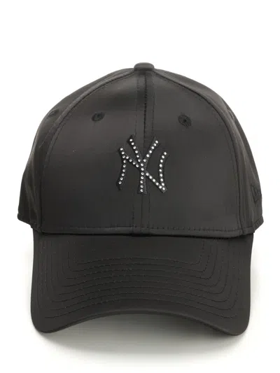 New Era Wmns Satin Rhinestone 9forty Neyyan Blk Hats Black
