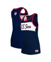 New Era Women's 5th Ocean Navy Uswnt Throwback Jersey Racer Tank Top In Navy
