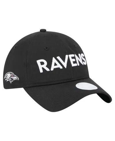 New Era Women's Black Baltimore Ravens Cece 9twenty Adjustable Hat